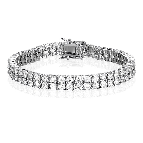 3mm Double Row Moissanite Tennis Bracelet