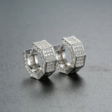 Full Moissanite Hoop Earrings Simulation Diamonds