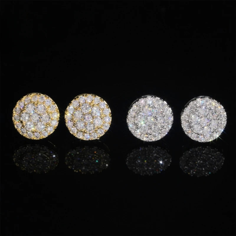 4K Gold Plated Moissanite Flora  Screwback Earrings