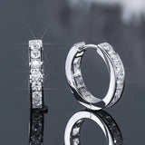 IOGOU 2.5mm Moissanite Hoop Earrings – 925 Sterling Silver