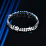 3mm Double Row Moissanite Tennis Bracelet