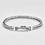 Silver Handmade Woven Keel Bracelet