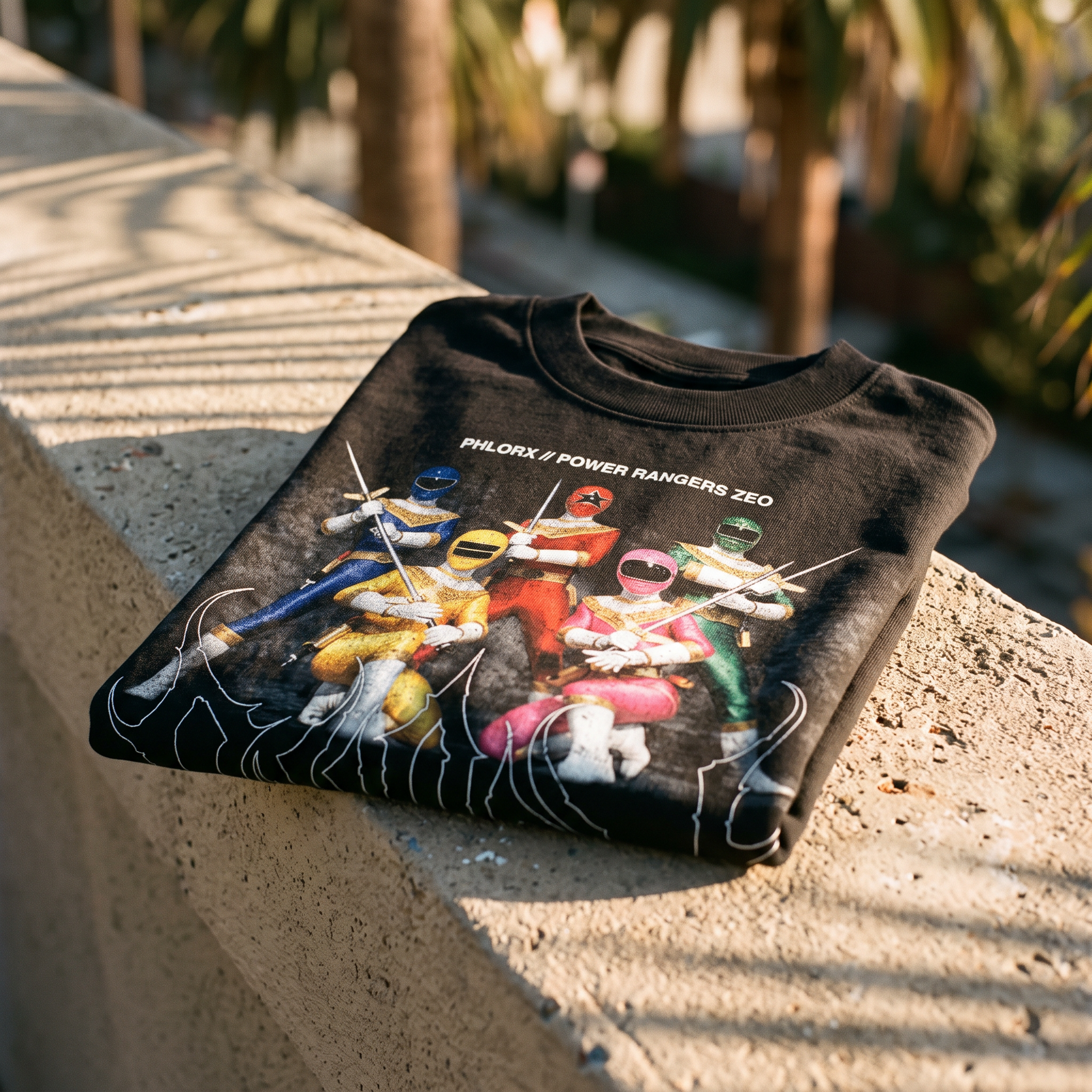 Close-up of PHLORX heavyweight cotton and print